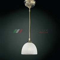 Светильник подвесной L 5650/14 Reccagni Angelo белый 1 лампа, основание античное бронза в стиле классический 