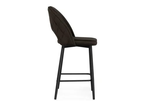 Полубарный стул Клэйн MR-09 / черный 532413 Woodville, коричневый/велюр, ножки/металл/чёрный, размеры - ****500*550 фото 2