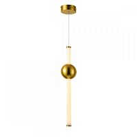 Светильник подвесной LED Conceptus 2642-1P Favourite бронзовый белый 1 лампа, основание золотое бронзовое в стиле модерн трубочки