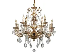 Люстра подвесная Aosta OML-78903-12 Omnilux без плафона на 12 ламп, основание золотое в стиле классический Люстра подвесная Aosta OML-78903-12 Omnilux без плафона на 12 ламп, основание золотое в стиле классический