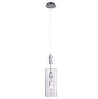 Светильник подвесной EVA SP1 Crystal Lux прозрачный 1 лампа, основание хром в стиле современный 