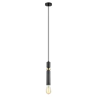 Светильник подвесной Truman GRLSP-8145 Lussole без плафона 1 лампа, основание чёрное в стиле классический 