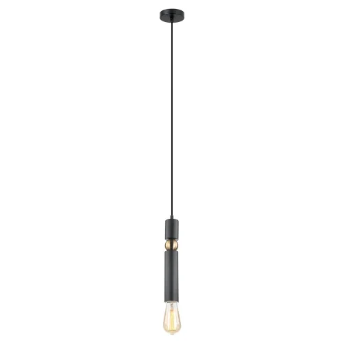 Светильник подвесной лофт LSP-8145 Lussole без плафона 1 лампа, основание чёрное в стиле лофт трубочки