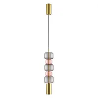 Светильник подвесной Verona 6504/1A Lumion серый розовый 1 лампа, основание бронзовое в стиле современный 
