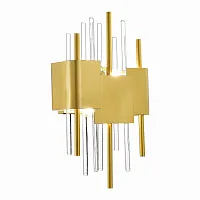 Бра Olvera SL1633.201.02 ST-Luce матовый золото прозрачный 2 лампы, основание матовое золото в стиле современный 
