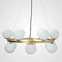 Люстра подвесная Bubbles Bulbs by Ceci Thompson 102007-26 ImperiumLoft белая на 12 ламп, основание латунь в стиле современный 