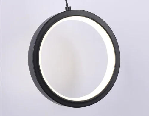 Бра LED FL51652 Ambrella light чёрный на 1 лампа, основание чёрное в стиле хай-тек современный кольца фото 5