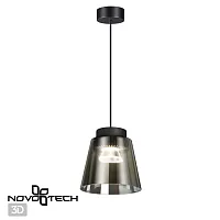 Светильник подвесной LED Artik 358643 Novotech чёрный 1 лампа, основание чёрное в стиле современный хай-тек 