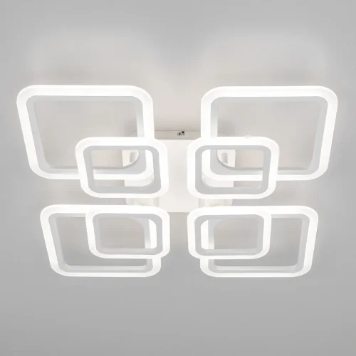 Люстра потолочная LED с пультом Марсель CL232180R Citilux белая на 1 лампа, основание белое в стиле современный хай-тек с пультом квадраты фото 4