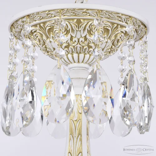 Люстра подвесная 71101/12/300 B WMG Bohemia Ivele Crystal без плафона на 12 ламп, основание белое патина золотое в стиле классический sp фото 3