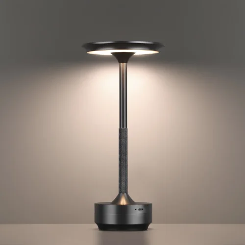 Настольная лампа LED DIMM Tet-A-Tet 5034/6TL Odeon Light чёрная 1 лампа, основание чёрное металл в стиле современный  фото 5