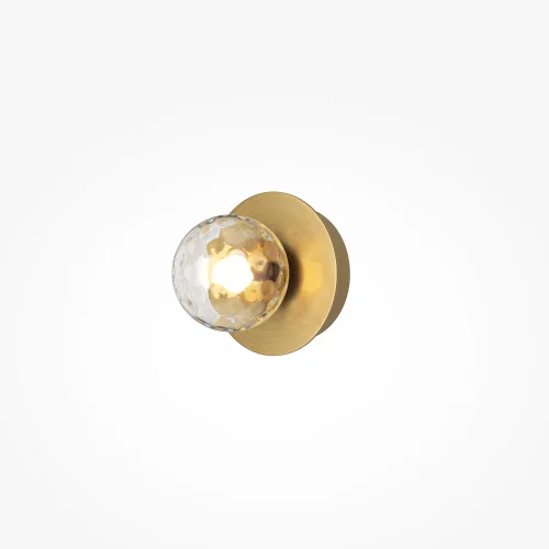 Бра LED Ambre MOD331WL-L3BS3K Maytoni янтарный на 1 лампа, основание латунь в стиле современный молекула шар фото 3