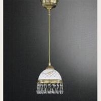 Светильник подвесной L 7000/16 Reccagni Angelo белый 1 лампа, основание античное бронза в стиле классический 