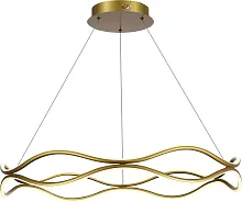 Люстра подвесная LED Stefan MR1990-PL MyFar белая на 1 лампа, основание золотое в стиле хай-тек 