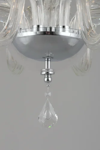 Люстра подвесная Scalea OML-89303-12 Omnilux без плафона на 12 ламп, основание прозрачное хром в стиле классический  фото 4