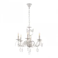 Люстра подвесная AM346179 346179/6 WT+SL Arte Milano без плафона на 6 ламп, основание белое патина в стиле современный бабочки Люстра подвесная AM346179 346179/6 WT+SL Arte Milano без плафона на 6 ламп, основание белое патина в стиле современный бабочки