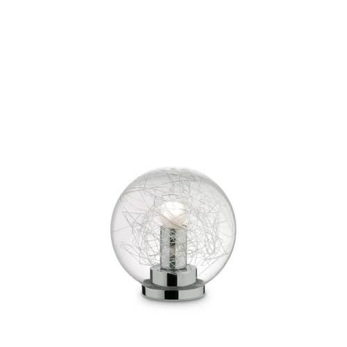 Настольная лампа MAPA MAX TL1 D20 Ideal Lux прозрачная 1 лампа, основание хром металл в стиле современный 
