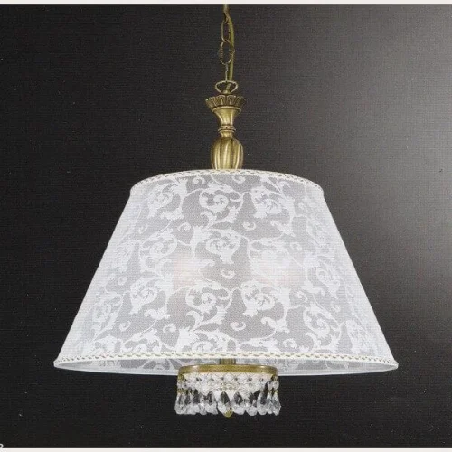 Люстра подвесная  L 7030/60 Reccagni Angelo белая на 5 ламп, основание античное бронза в стиле классический 