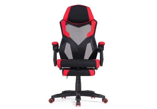 Компьютерное кресло Brun red / black 15401 Woodville, красный чёрный/сетка ткань, ножки/пластик/чёрный, размеры - *1200***610* фото 4