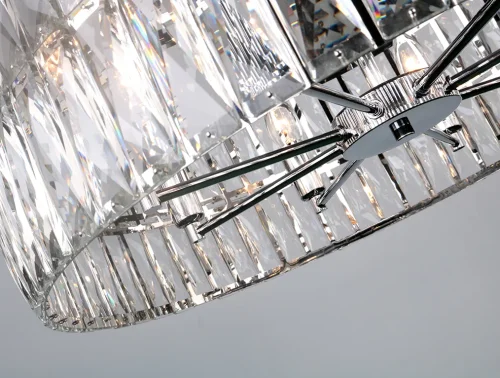 Люстра подвесная 10125+3/C new Newport прозрачная на 8 ламп, основание хром в стиле классический современный американский  фото 3
