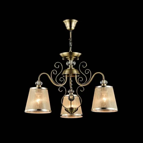 Люстра подвесная Driana FR2405-PL-03-BZ Freya бежевая на 3 лампы, основание античное бронза в стиле классический  фото 2