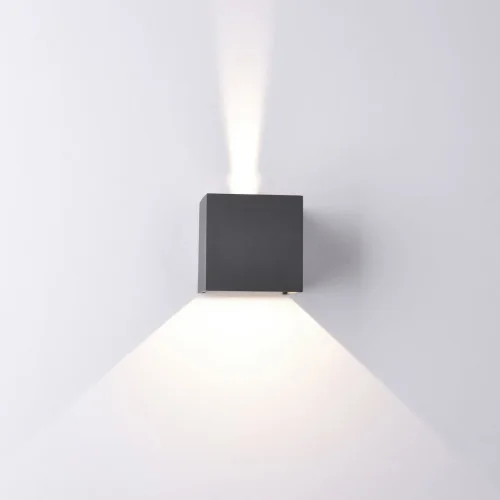 Настенный светильник LED Davos 7647 Mantra уличный IP54 чёрный серый 1 лампа, плафон чёрный серый в стиле хай-тек современный LED фото 3