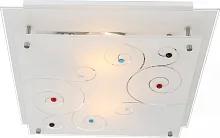 Светильник потолочный REGIUS 48140-2 Globo белый 2 лампы, основание матовое никель в стиле современный линейный