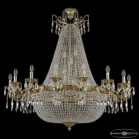 Люстра подвесная 2211H201/16/135IV/Y1 G Bohemia Ivele Crystal без плафона на 32 лампы, основание золотое прозрачное в стиле классический sp