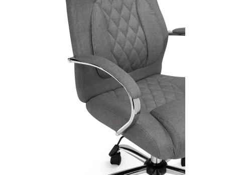 Компьютерное кресло Tron gray fabric 15519 Woodville, серый/ткань, ножки/металл/хром, размеры - *1210***610*700 фото 7