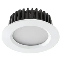 Светильник точечный LED Drum 357907 Novotech белый 1 лампа, основание белое в стиле современный 
