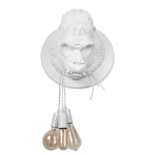 Бра Gorilla 10178 White LOFT IT без плафона на 3 лампы, основание белое в стиле современный обезьяна