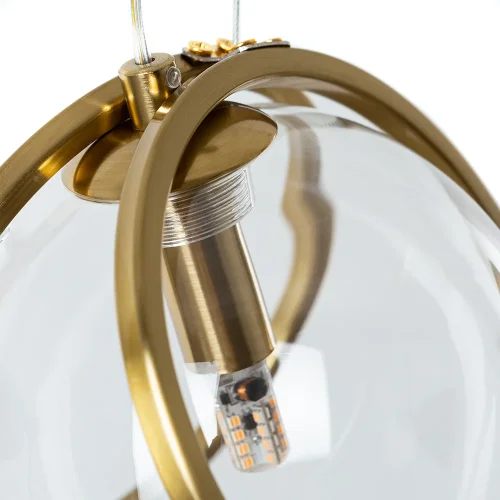 Светильник подвесной Hazel 5015/17 SP-1 Divinare прозрачный латунь 1 лампа, основание латунь в стиле современный  фото 4