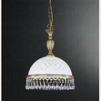 Светильник подвесной L 7000/28 Reccagni Angelo белый 1 лампа, основание античное бронза в стиле классический 