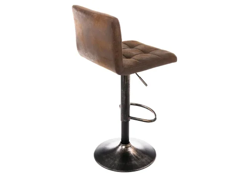 Барный стул Paskal vintage brown 1883 Woodville, коричневый/ткань, ножки/металл/коричневый, размеры - ****430*470 фото 3