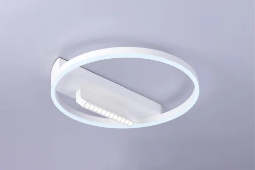 Светильник потолочный LED с пультом FL51457 Ambrella light белый 1 лампа, основание белое в стиле современный хай-тек кольца фото 3