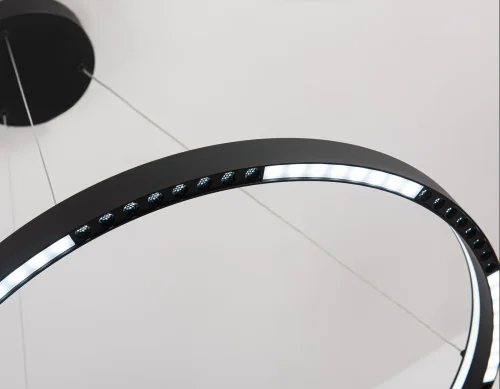Светильник подвесной LED FL5852 Ambrella light чёрный 1 лампа, основание чёрное в стиле современный хай-тек кольца фото 7
