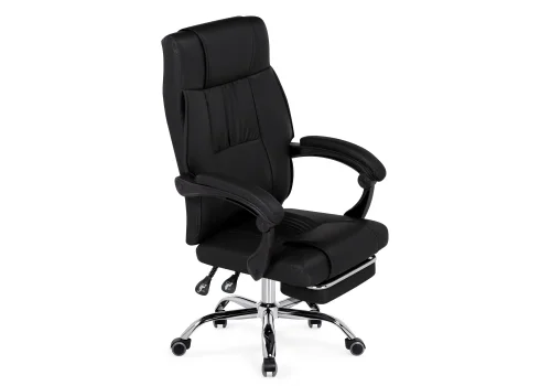 Компьютерное кресло Born black 15345 Woodville, чёрный/экокожа, ножки/металл/хром, размеры - *1120***610* фото 8
