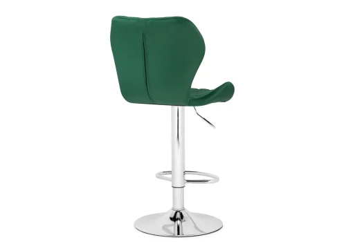 Барный стул Porch green / chrome 15723 Woodville, зелёный/велюр, ножки/металл/хром, размеры - *1080***460*490 фото 4