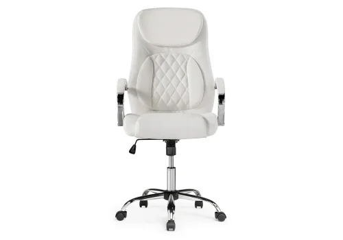 Компьютерное кресло Tron white 15517 Woodville, белый/искусственная кожа, ножки/металл/хром, размеры - *1210***610*700 фото 3