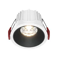 Светильник точечный Alfa LED DL043-01-15W3K-RD-WB Maytoni белый чёрный 1 лампа, основание чёрное белое в стиле современный 