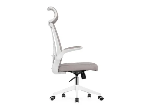 Компьютерное кресло Lokus light gray 15634 Woodville, серый/сетка, ножки/пластик/белый, размеры - *1210***660*650 фото 4