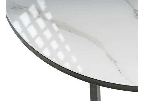 Комплект столиков Плумерия белый мрамор / черный 500007 Woodville столешница белая из стекло фото 3