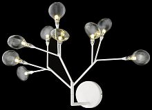 Бра Fiorita WE241.09.001 Wertmark прозрачный 9 ламп, основание белое в стиле флористика современный ветви