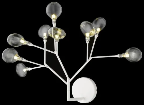 Бра Fiorita WE241.09.001 Wertmark прозрачный на 9 ламп, основание белое в стиле флористика современный ветви