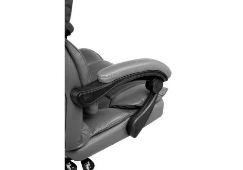 Компьютерное кресло Kolson gray 15343 Woodville, серый/экокожа, ножки/металл/хром, размеры - *1240***640*680 фото 9