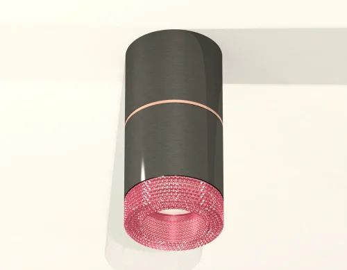 Светильник накладной Techno spot XS7403102 Ambrella light чёрный розовый 1 лампа, основание чёрное в стиле современный хай-тек круглый фото 2