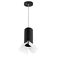 Светильник подвесной Rullo RP487436 Lightstar чёрный белый 1 лампа, основание чёрное в стиле хай-тек трубочки