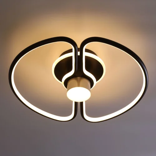 Светильник потолочный LED Толедо 312012601 DeMarkt чёрный 1 лампа, основание чёрное в стиле современный хай-тек  фото 3