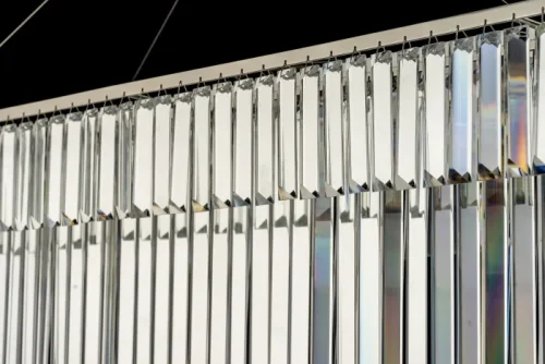 Люстра подвесная хрустальная Enio E 1.5.120X30.100 NP Arti Lampadari прозрачная на 10 ламп, основание никель в стиле классический арт-деко  фото 2