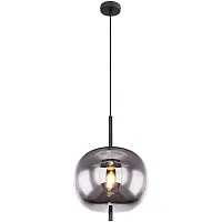 Светильник подвесной Blacky 15345H1 Globo чёрный серый 1 лампа, основание чёрное в стиле современный выдувное